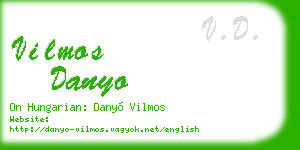 vilmos danyo business card